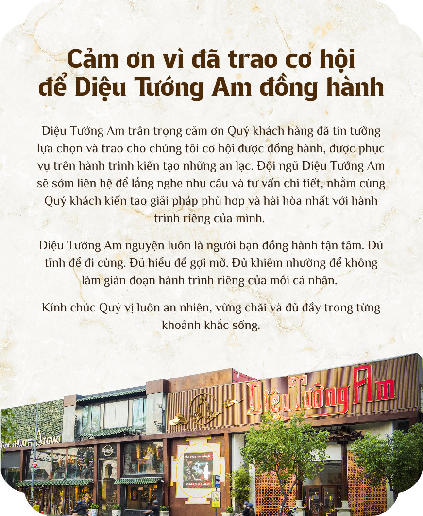 Cảm ơn vì đã trao cơ hội để Diệu Tướng Am đồng hành